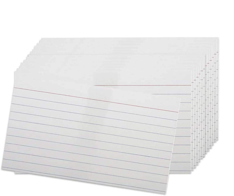 Klingy Index Cards - 3x5 Inch - Heavy Weight Ruled Index Card - Index-Cards Great for Notes, Organizing, Flash Cards, Lists, Recipes and More - 500 Cards (White) - Image 1